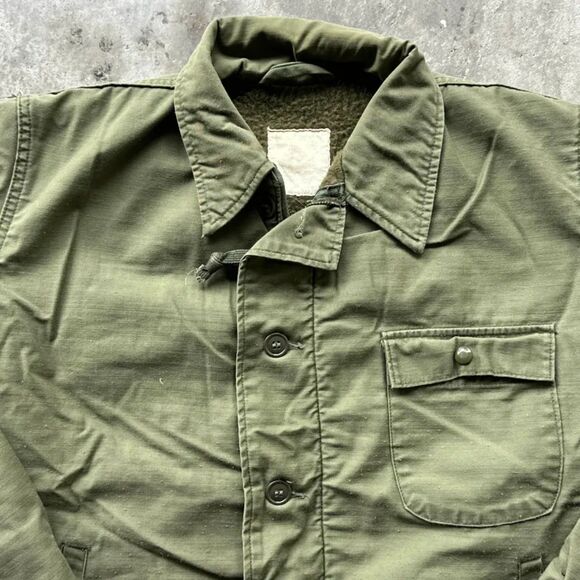 Vintage 80s Military USN A-2 Deck Jacket Size 42 - Picture 3 of 9